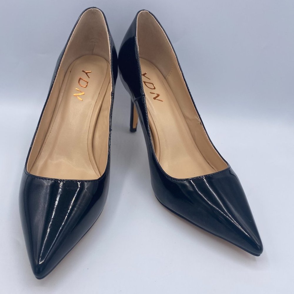 YDN Chic Pointed Toe Mid Heel Pumps for Women Polk